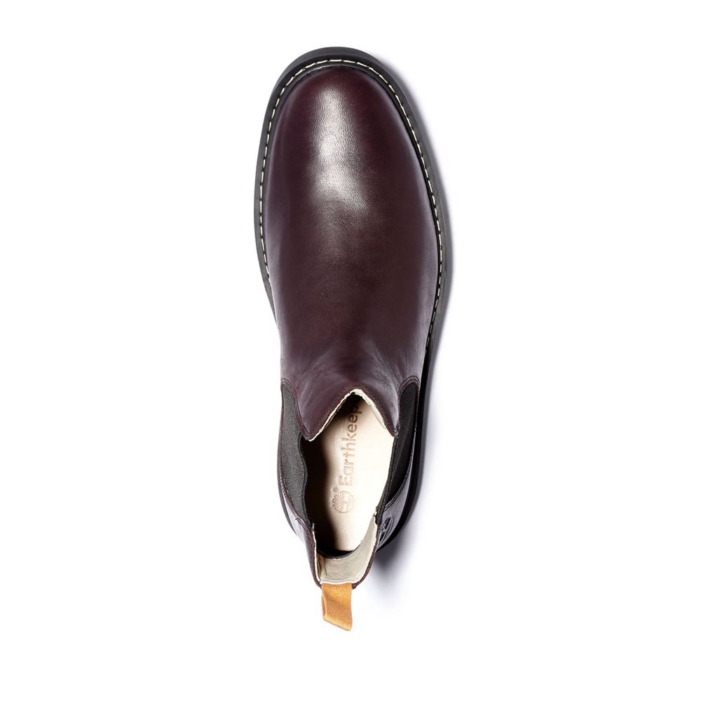 Botas Chelsea Masculino - Timberland Belanger Ek+ Couro - UQNCI7584 - Bordeaux